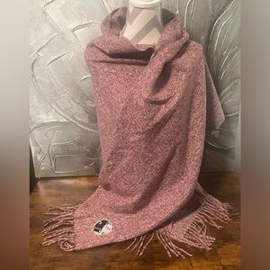 New Attic Salt Yin Yang Cats Soft Red Large Blanket Scarf Shawl Wrap 25X80in NWT